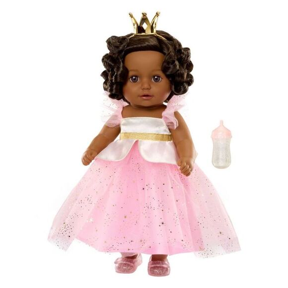 BABY Born Other - BABY Born Princess Doll Harper Pink Dress & Crown - Black Hair Dark Brown Eyes